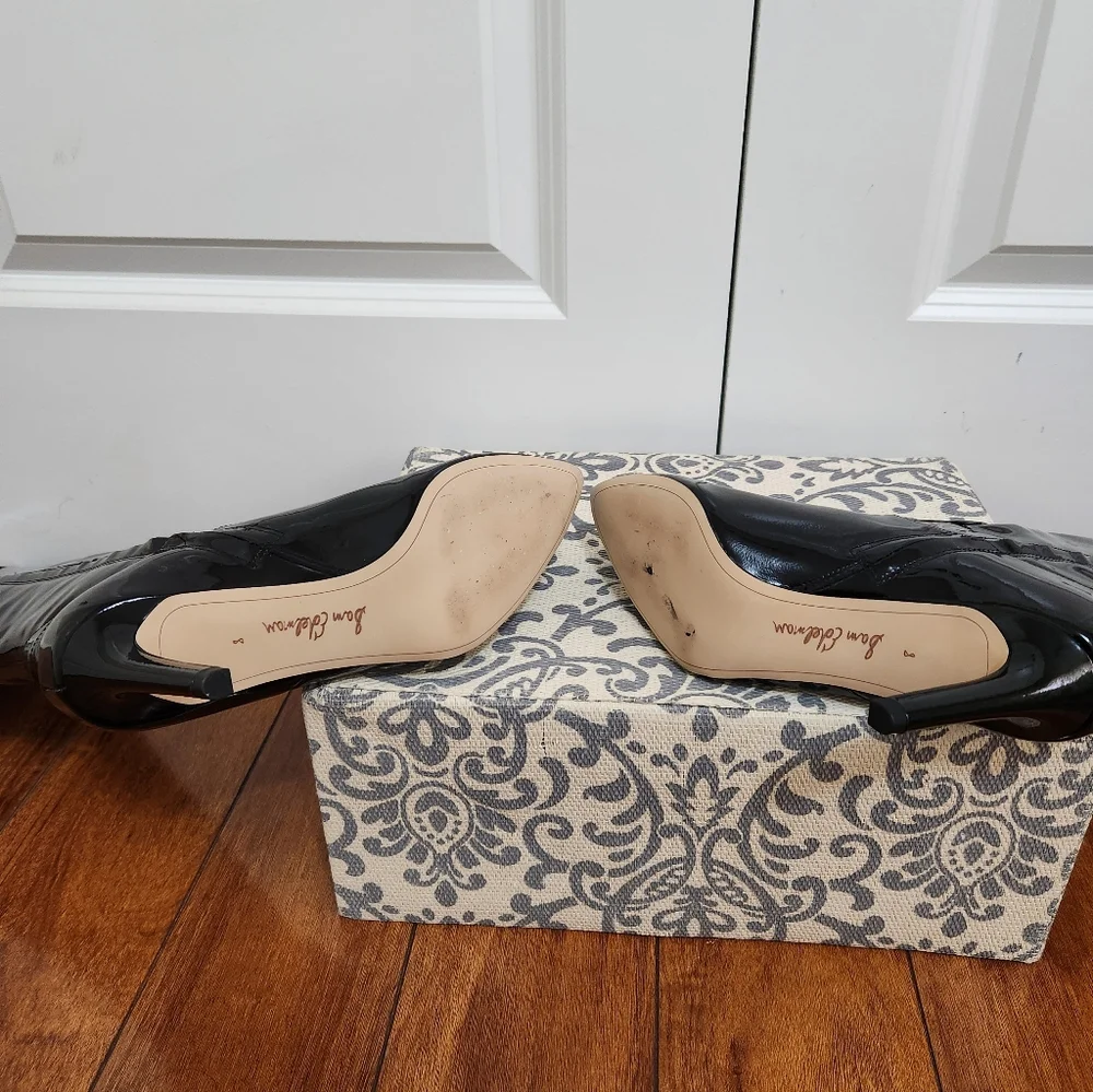 SAM ELDERMAN Olencia Black Patent Leather Knee High Boot Size 8M NWT - Picture 6 of 6